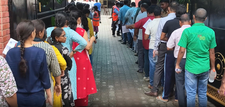 कड़े सुरक्षा व्यवस्था के बीच जीआईसी लेक्चरर मुख्य परीक्षा की जा रही आयोजित
