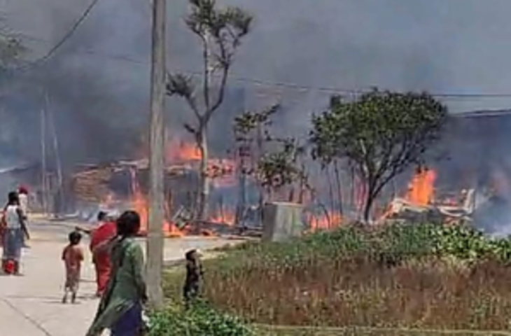 बिहार : मोतिहारी में आग का कहर,  तीन बच्चों की मौत