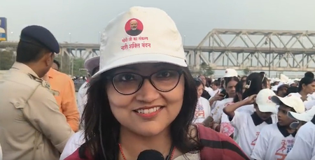 पटना: महिला आरक्षण विधेयक के समर्थन में 'नारी शक्ति फॉर विकसित भारत रन' का आयोजन