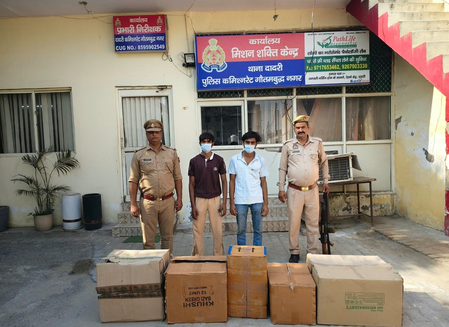50 हजार रुपए के अवैध पटाखों के साथ दो गिरफ्तार, दादरी पुलिस की कार्रवाई