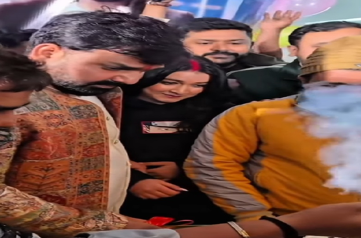 जन्मदिन पर भी बाज नहीं आए पवन सिंह, अभिनेत्री महिमा के साथ किया 'मिसबिहेव'