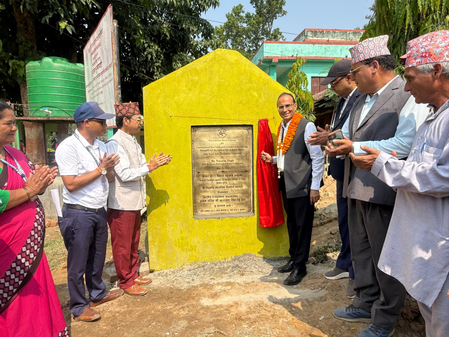 नेपाल: भारत की वित्तीय मदद से स्कूल निर्माण का काम चालू