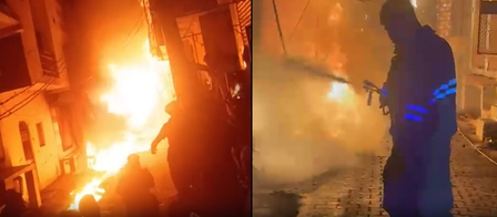 गाजियाबाद : ट्रांसफॉर्मर में लगी भीषण आग, 2 किलोमीटर दूर तक दिखीं लपटें; कई दमकल गाड़ियों ने पाया काबू