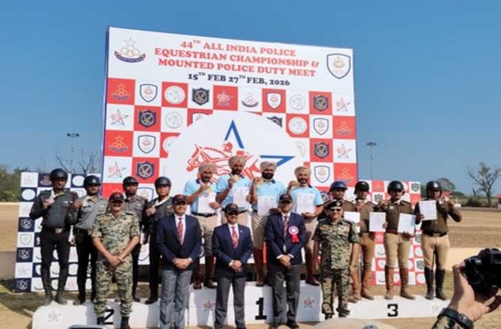 44वीं ऑल इंडिया पुलिस इक्वेस्ट्रियन ड्यूटी मीट में हरियाणा पुलिस का शानदार प्रदर्शन, डीजीपी ने दी बधाई