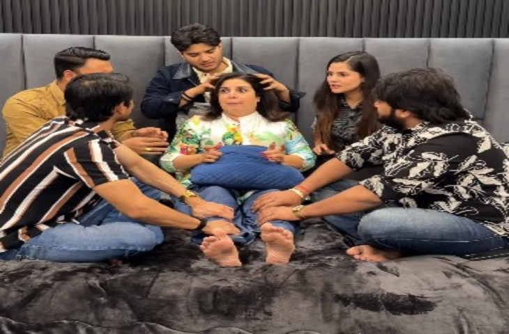 ग्रेटर नोएडा में मृदुल तिवारी के घर पहुंचीं फराह खान, मजेदार वीडियो किया शेयर