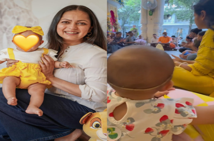 दृष्टि धामी अपनी बच्ची के साथ पहुंची इस्कॉन मंदिर, इंस्टाग्राम पर शेयर किया वीडियो
