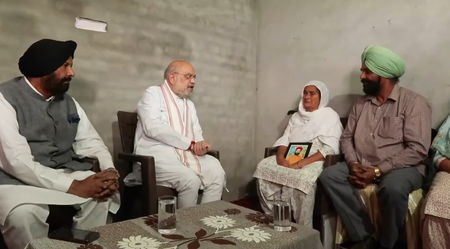 पंजाब में ड्रग्स के खिलाफ लड़ने वाले विक्रमजीत के परिवार से मिले अमित शाह, 15 मिनट तक की बात