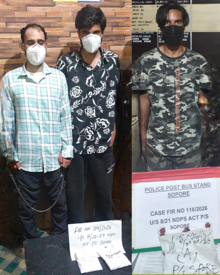 नशा मुक्त जम्मू-कश्मीर अभियान जारी, सोपोर पुलिस ने 23 ड्रग तस्कर पकड़े