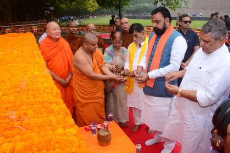 मुख्यमंत्री बनने के बाद सम्राट चौधरी का पहला नालंदा दौरा, बाबा महतो मंदिर में की पूजा-अर्चना