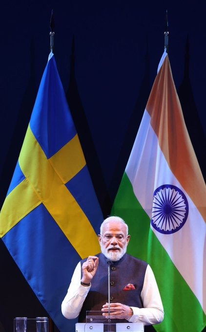 गोथेनबर्ग में यूरोपियन राउंड टेबल फॉर इंडस्ट्री को संबोधित कर सम्मानित महसूस कर रहा हूं: पीएम मोदी
