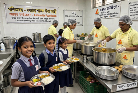पश्चिम बंगाल में मध्याह्न भोजन सेवा जारी रखेगा अन्नमृता फाउंडेशन, अन्य जिलों में विस्तार की योजना