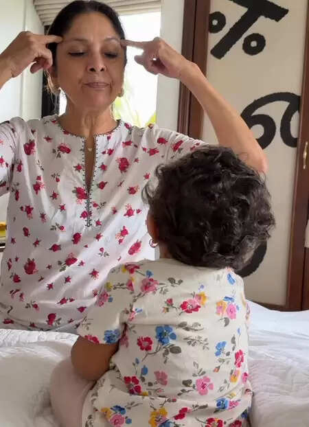 नातिन मतारा को 'ओम' का जाप सिखा रही नीना गुप्ता, मसाबा ने पोस्ट किया बेहद प्यारा वीडियो