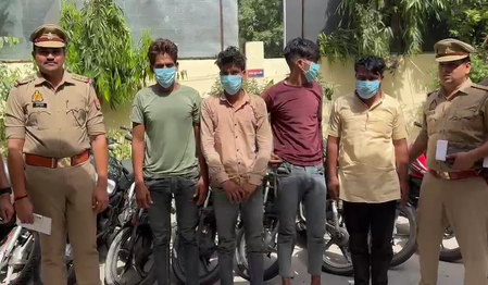 नोएडा में वाहन चोरी गैंग का खुलासा, 4 गिरफ्तार, 16 वाहन बरामद