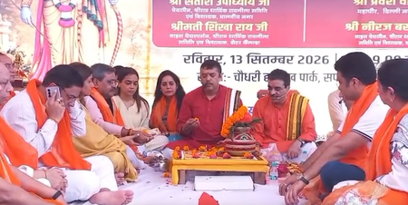 दिल्ली : रामलीला की तैयारियां शुरू, मालवीय नगर में हुआ भूमि पूजन