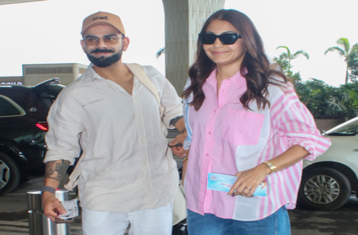 टेस्ट से रिटायरमेंट के बाद अनुष्का शर्मा संग एयरपोर्ट पर दिखे क्रिकेटर विराट कोहली