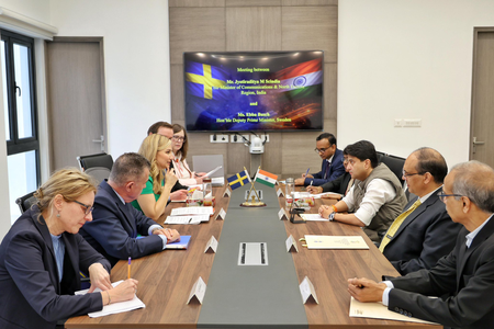 दूरसंचार और डिजिटल इनोवेशन को लेकर भारत और स्वीडन ने की द्विपक्षीय वार्ता