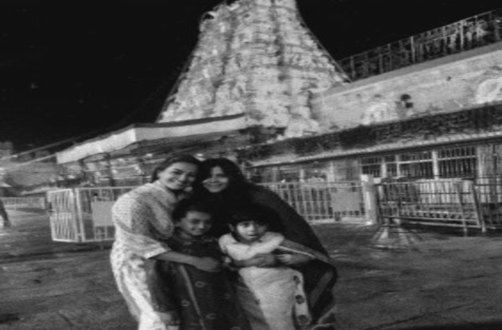अनीता हसनंदानी के साथ तिरुमाला मंदिर पहुंचीं एकता कपूर