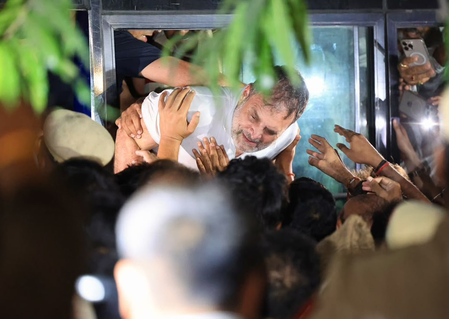 एनडीए नेताओं ने राहुल गांधी के विरोध प्रदर्शन को बताया ‘नौटंकी’, कहा-सीईसी के इस्तीफे की मांग गलत