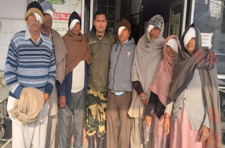 बीएसएफ जम्मू ने बुजुर्ग मरीजों की मोतियाबिंद की सर्जरी कराई