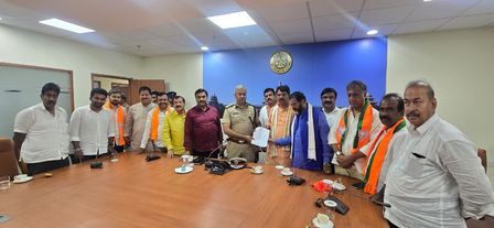 भाजपा प्रतिनिधिमंडल की बेंगलुरु पुलिस आयुक्त से मुलाकात, विधायक पर हमले के आरोपियों की गिरफ्तारी की मांग