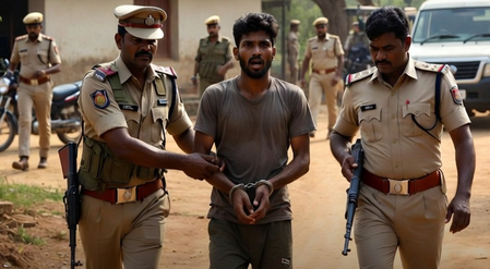 कर्नाटक के दावणगेरे में पुलिस ने एक संदिग्ध आतंकवादी को किया गिरफ्तार