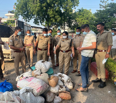 गौतमबुद्धनगर पुलिस की कार्रवाई, 5.23 करोड़ रुपए से अधिक कीमत का 972 किलो मादक पदार्थ नष्ट