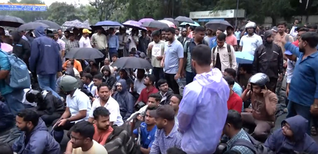 झारखंड: सीजीएल परीक्षा रद्द होने पर कर्मचारियों ने किया प्रदर्शन, बोले-सरकार का फैसला गलत