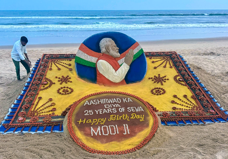 कलाकारों को प्रोत्साहन देने में पीएम मोदी की भूमिका अहम: पद्मश्री सुदर्शन पटनायक