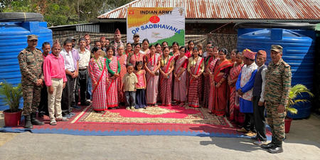 मणिपुरः भारतीय सेना ने लेइमाखोंग के एक गांव में 10 हजार लीटर जल भंडारण की सुविधा उपलब्ध कराई