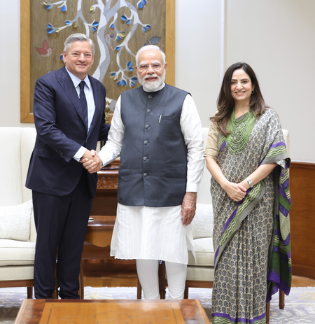 नेटफ्लिक्स सह-सीईओ टेड सारंडोस से मुलाकात पर बोले पीएम मोदी, 'भारत वैश्विक कंटेंट हब बनने की क्षमता रखता है'