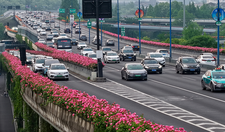 चीन में मोटर वाहनों और नई ऊर्जा वाहनों की संख्या में तेज बढ़ोतरी