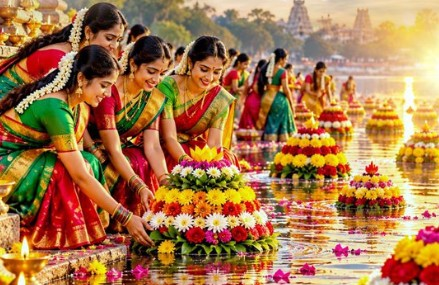 तेलंगाना: राज्यपाल शिव प्रताप शुक्ला और सीएम रेवंत रेड्डी ने 'सद्दुला बथुकम्मा' पर महिलाओं को बधाई दी