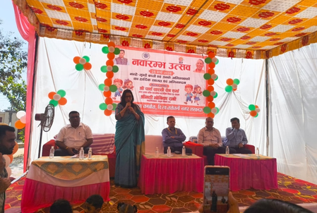 उत्तर प्रदेश: बालवाटिका नवारंभ उत्सव, नन्हें हाथों ने रेत पर लिखी सीख की पहली इबारत