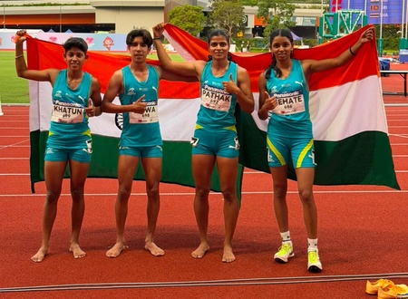 एशियन अंडर-20 एथलेटिक्स चैंपियनशिप: महिलाओं की 4x400 मीटर रिले टीम ने जीता गोल्ड, मेडल टैली में दूसरे स्थान पर रहा भारत