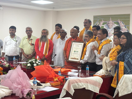 अयोध्या: श्रीराम जन्मभूमि तीर्थ क्षेत्र के सभी रसोईघरों को मिला खाद्य सुरक्षा विभाग का भोग प्रमाणपत्र