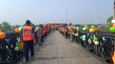 भागलपुर के विक्रमशिला सेतु पर बेली ब्रिज से परिचालन शुरू, लोगों को राहत