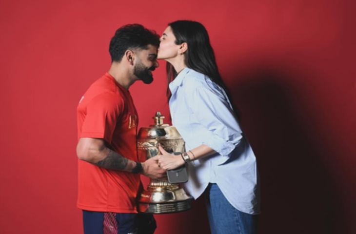 आरसीबी की जीत पर अनुष्का शर्मा ने विराट कोहली को किया किस, गौहर खान समेत कई सेलेब्स ने लुटाया प्यार