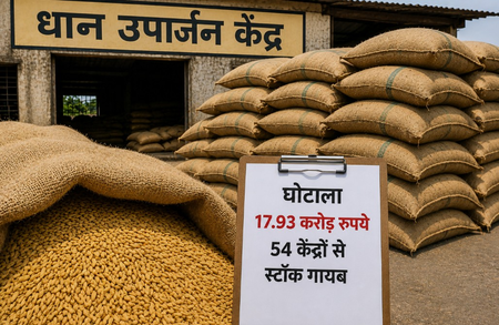 छत्तीसगढ़ : महासमुंद में 17.93 करोड़ का धान घोटाला, 54 केंद्रों से स्टॉक गायब