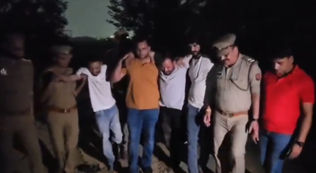 गाजियाबाद में पुलिस और बदमाशों के बीच मुठभेड़, दो आरोपियों के पैर में लगी गोली