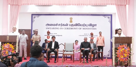 23 मंत्रियों के साथ तमिलनाडु मंत्रिमंडल का विस्तार, कांग्रेस के दो विधायकों को भी मिला मंत्री पद
