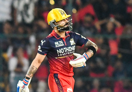 आईपीएल 2026: अर्धशतक चूके कोहली, चौथी जीत के साथ आरसीबी 'नंबर-1'