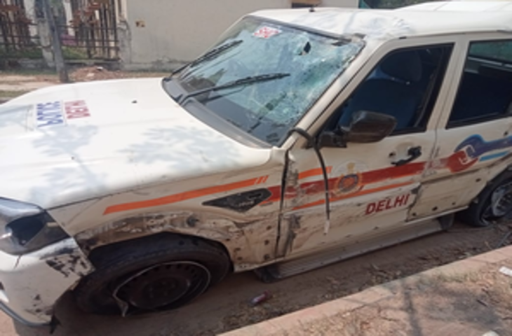 दिल्ली पुलिस के वाहन ने व्यक्ति को मारी टक्कर, मौत