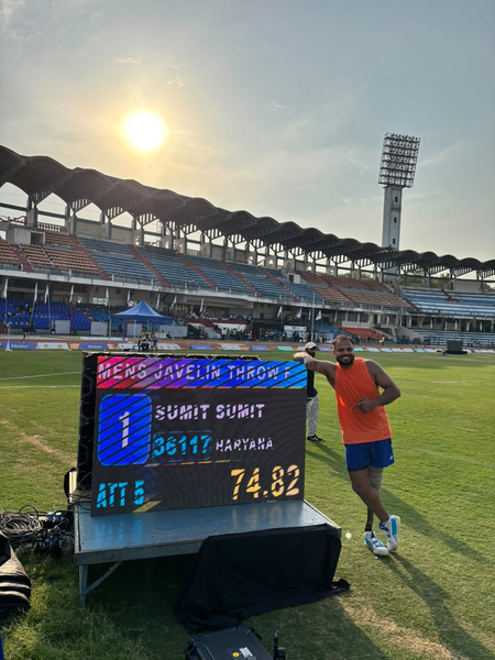इंडियन ओपन पैरा एथलेटिक्स: 74.82 मीटर के साथ रचा इतिहास, सुमित अंतिल ने जीता गोल्ड