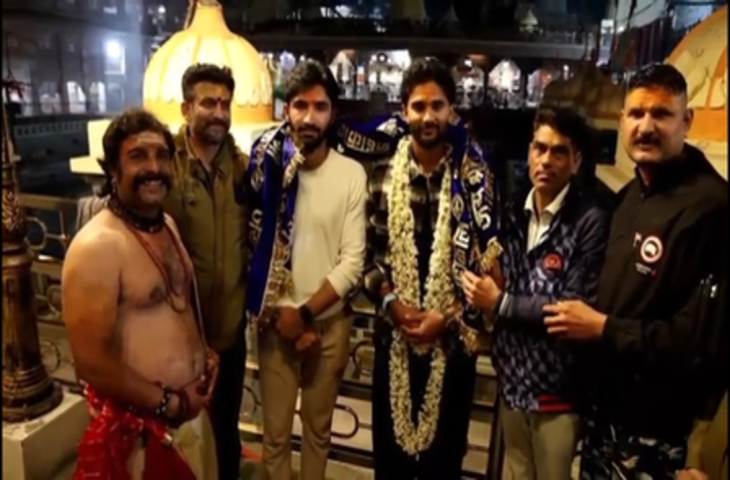 नितीश कुमार रेड्डी ने किए भगवान महाकाल के दर्शन, भस्म आरती में शामिल हुए