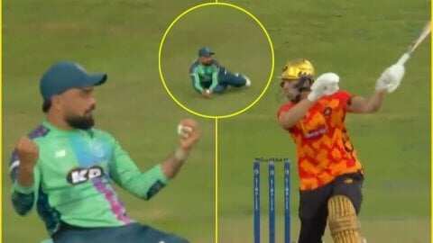Joe Clarke के काल बने Rashid Khan, हवा में छलांग लगाकर पकड़ा अद्भुत कैच, देखें VIDEO