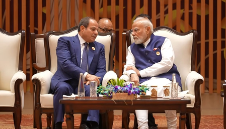 मिस्र के राष्ट्रपति सिसी और प्रधानमंत्री मोदी ने की द्विपक्षीय बैठक