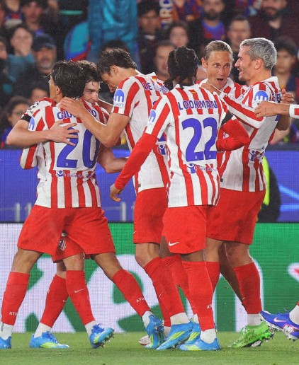 चैंपियंस लीग: क्वार्टर फाइनल के पहले लेग में एटलेटिको मैड्रिड ने बार्सिलोना को 2-0 से हराया