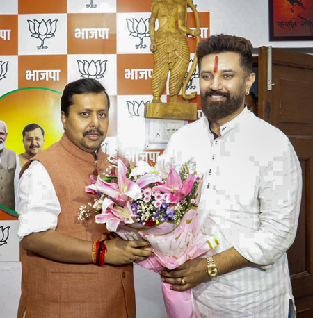 बिहार: बांकीपुर उपचुनाव से पहले चिराग पासवान ने नितिन नवीन से की मुलाकात