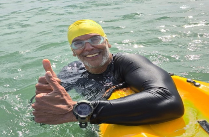 7.20 घंटे में 15 किमी तैराकी कर मिलिंद सोमन ने तोड़ा अपना रिकॉर्ड, बताया क्यों है अंकिता पर नाज?