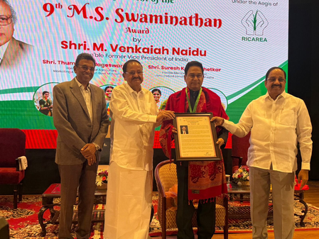 पूर्व उपराष्ट्रपति वेंकैया नायडू ने युवाओं से कृषि पर ध्यान केंद्रित करने का आग्रह किया